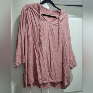 Old Navy Women's Blush V-neck Tunic Top w/Ties
